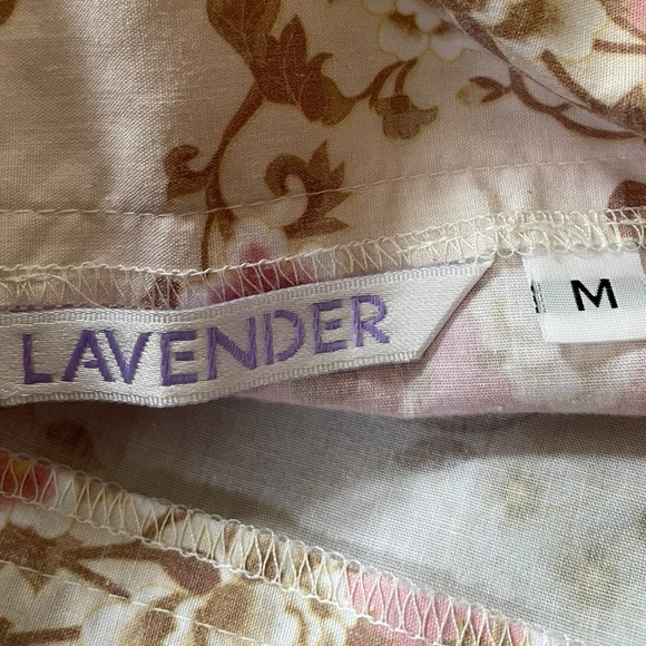 Lavender Vintage Pink Whimsygoth Witchy Cottagecore Boho Floral Asymmetric Skirt - Picture 4 of 5